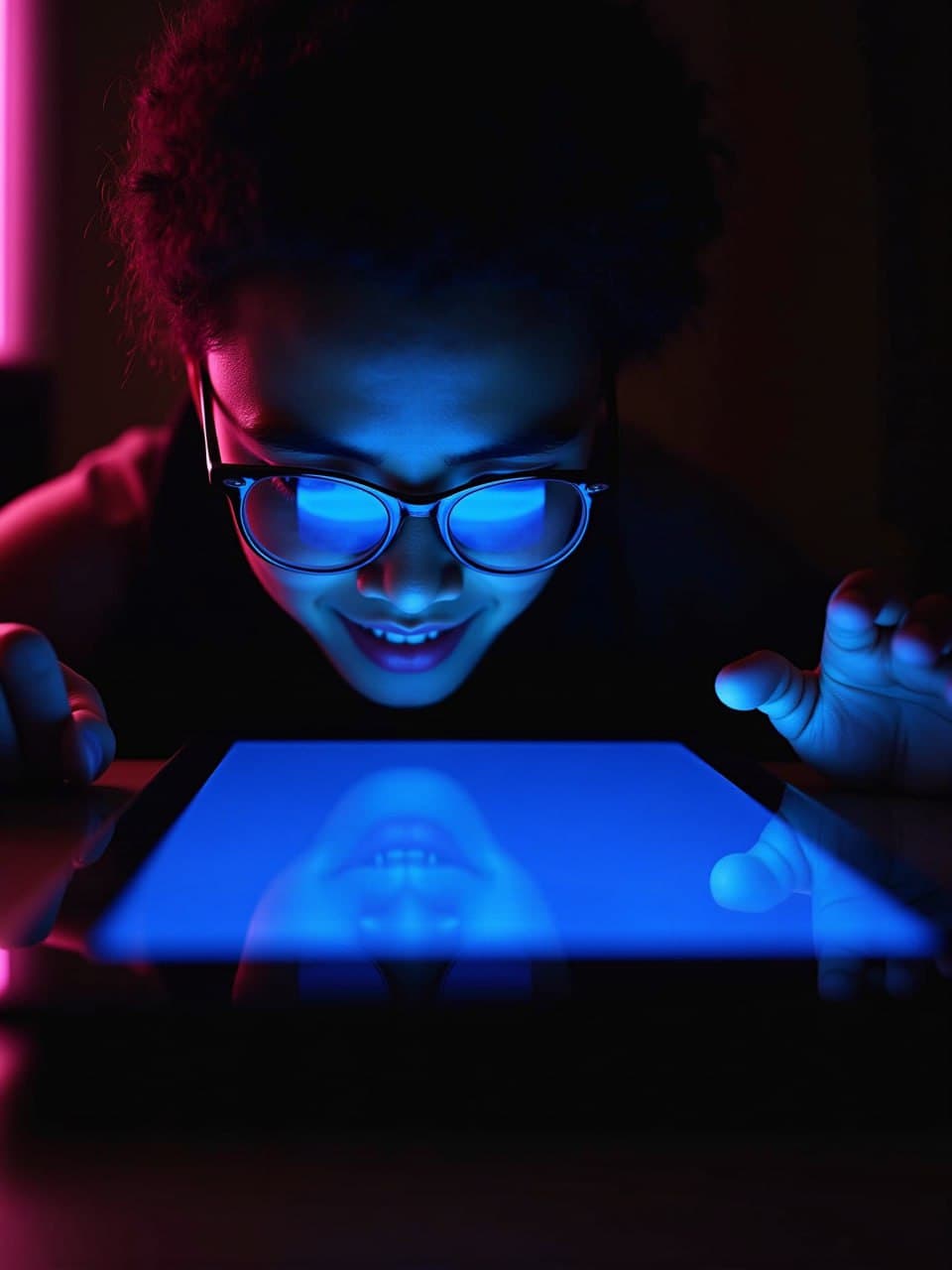 girl with glasses